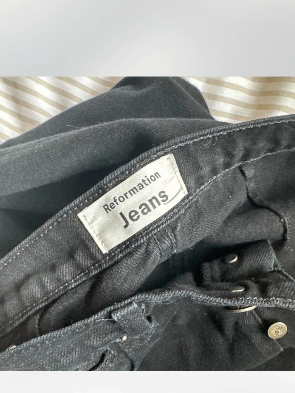 Reformation Black Wide-Leg Jeans - Picture 3 of 3